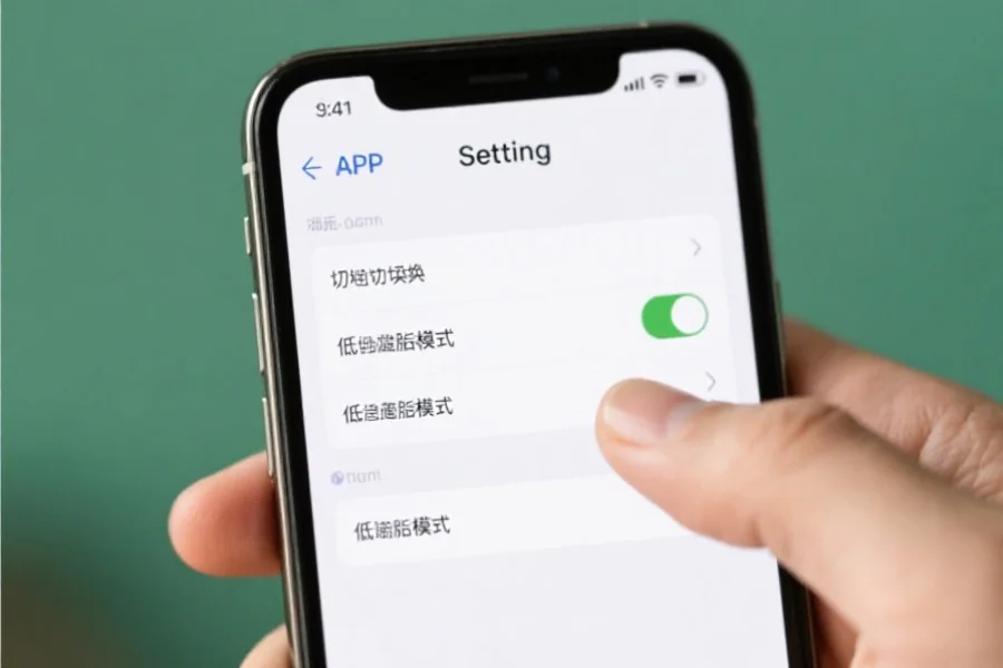 APP内部设置调整示意图